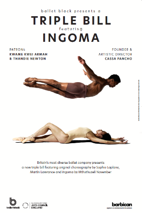 Mthuthuzeli November & Sayaka Ichikawa of Ballet Black in Mthuthuzeli November's 'Ingoma'