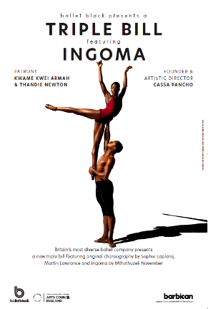 Cira Robinson & Jose Alves of Ballet Black iMthuthuzeli November's 'Ingoma'
