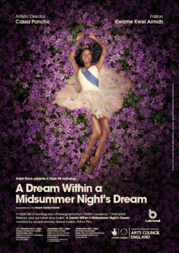 Ballet Black Ballerina Dream Within a Midsummer Night's Dream Poster 2014
