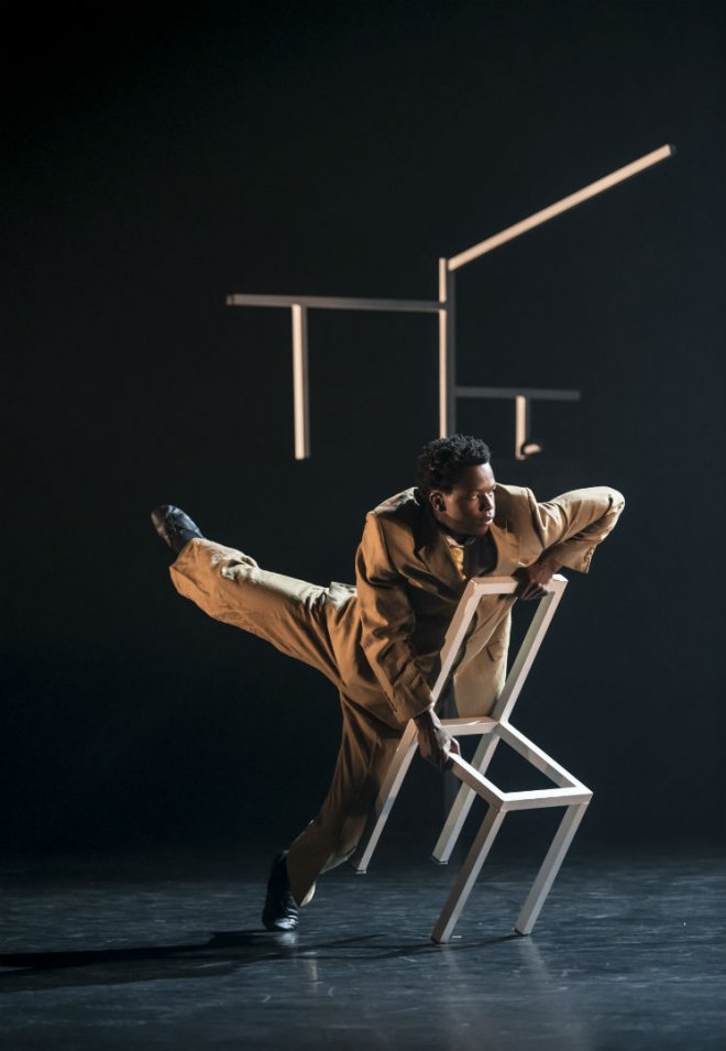 Mthuthuzeli November of Ballet Black in Cathy Marston's The Suit