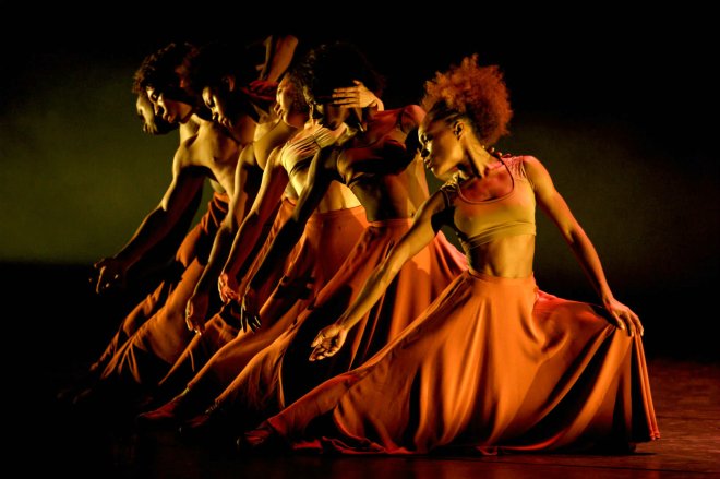The Ballet Black company performing WASHA: The Burn From The Inside by Mthuthuzeli November