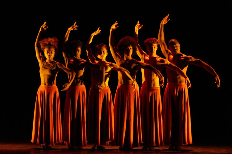 Ballet Black company performing Washa: The Burn From The Inside by Mthuthuzeli November